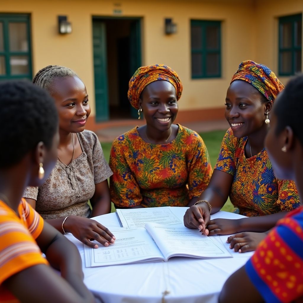Women's savings group meeting